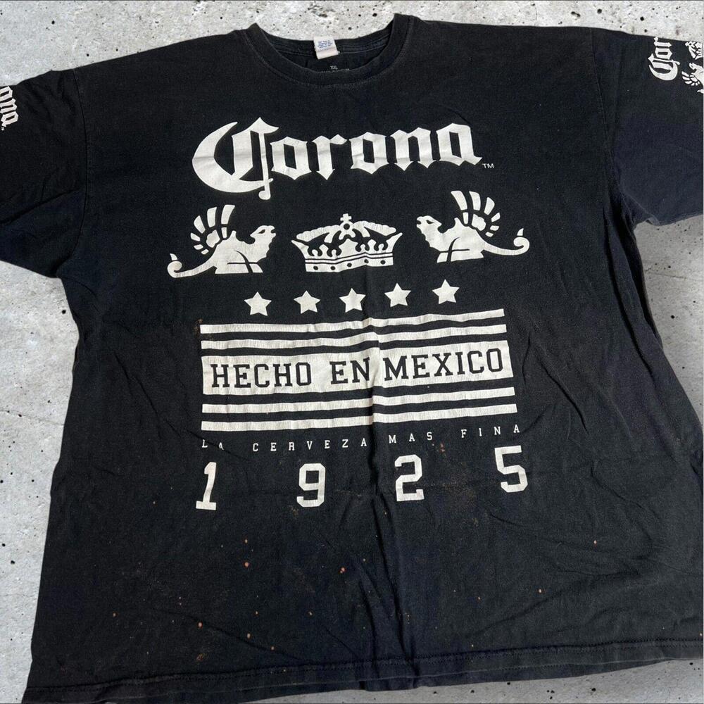 Corona AOP Style Graphic Tee Short Sleeve Black Size XXL‎